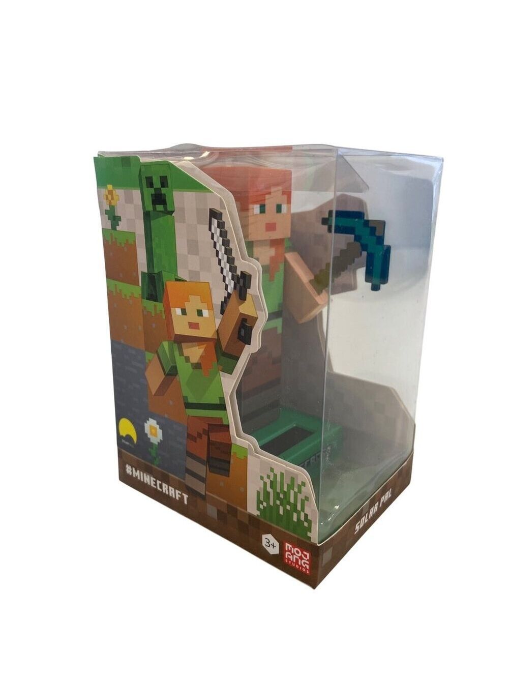 Minecraft Solar Pal Alex & Creeper Figurine New in original box collectible